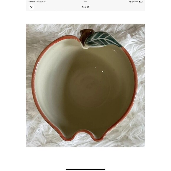 Seagrove Pottery North Carolina Kovack Pottery MK Apple Nesting Bowls VTG 1995 - Picture 5 of 12